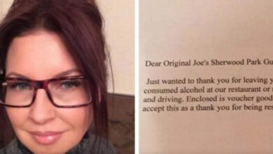 Photo of A woman leaves her car overnight at a restaurant after having a few drinks. She wakes up to find a note on the windshield.