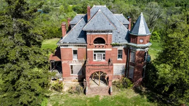 Photo of The conservatory at the abandoned Dunnington Mansion