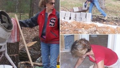 Photo of She had nowhere to stay and not much money, so she decided to build a house with her own hands.