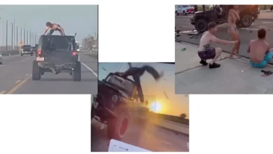 Photo of Dancing on Jeep Roof Goes Horribly Wrong – 22-Year-Old Thrown Off & Suffers Severe Brain Damage
