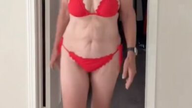 Photo of “70-Year-Old Woman Goes Viral Wearing Her Teenage Niece’s Red Bikini After 45 Years”